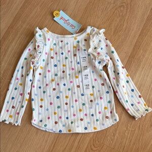 Cat & Jack Multicolor Polka Dot Long Sleeve Tee